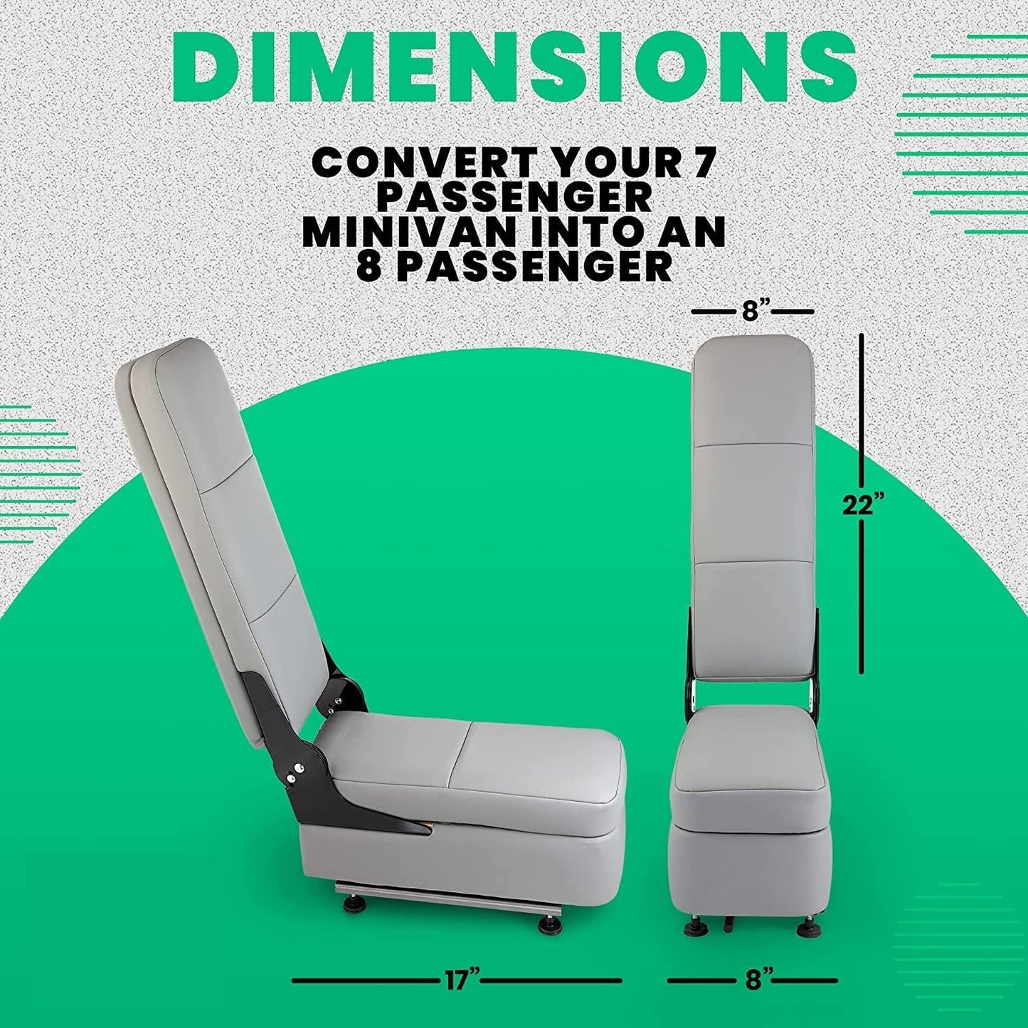 2021 - 2023 Toyota Sienna 8 inch 2nd row jump seat