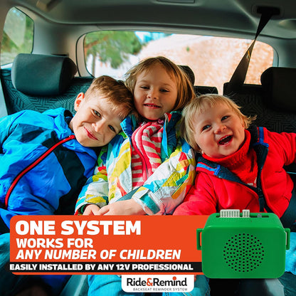 RideNRemind - Back Seat Reminder System - Baby Car Seat Reminder Alarm - Perfect for Children & Pets