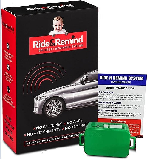 RideNRemind - Back Seat Reminder System - Baby Car Seat Reminder Alarm - Perfect for Children & Pets